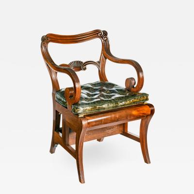 A set of Regency mahogany metamorphic library steps