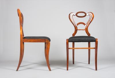 A set of four sleek and elegant Biedermeier side chairs