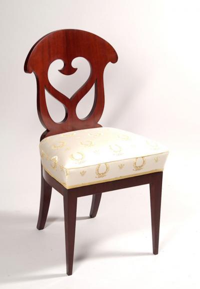 A set of three Biedermeier side chairs