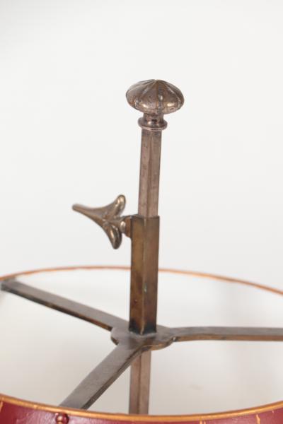 A silver plated bouillotte lamp with tole shade nineteenth century