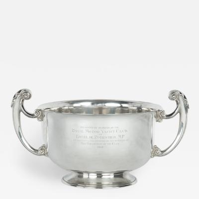 A silver presentation bowl by Mappin and Webb presented to Lionel de Rothschild