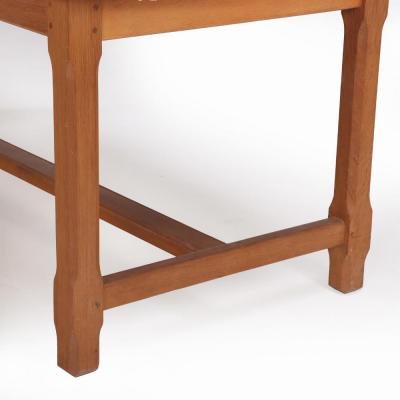 A simple French oak farm table C 1960 