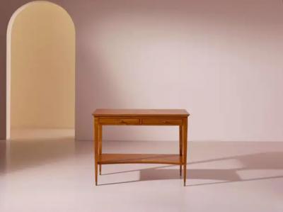 A small console table with drawers in ash wood Italian manufacture 1950s