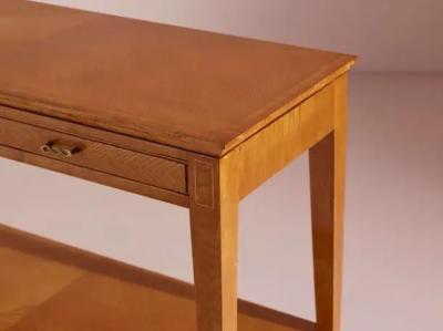 A small console table with drawers in ash wood Italian manufacture 1950s