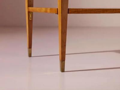 A small console table with drawers in ash wood Italian manufacture 1950s