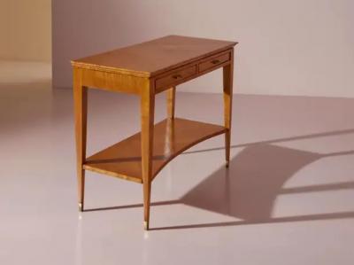 A small console table with drawers in ash wood Italian manufacture 1950s