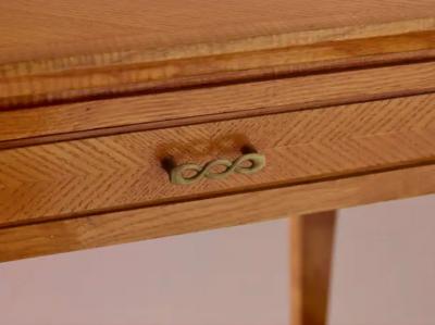 A small console table with drawers in ash wood Italian manufacture 1950s