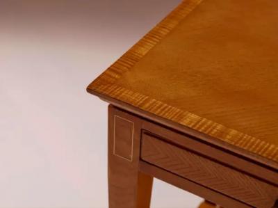 A small console table with drawers in ash wood Italian manufacture 1950s