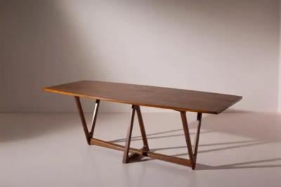 A solid teak Italian mid century dining table 1950s