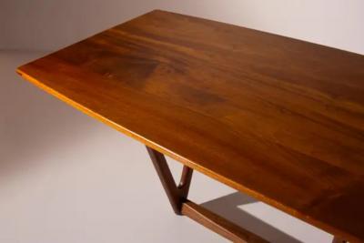 A solid teak Italian mid century dining table 1950s