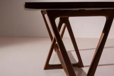 A solid teak Italian mid century dining table 1950s