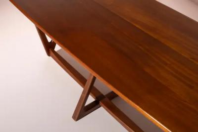 A solid teak Italian mid century dining table 1950s