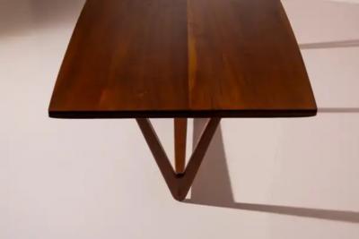 A solid teak Italian mid century dining table 1950s