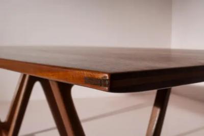 A solid teak Italian mid century dining table 1950s