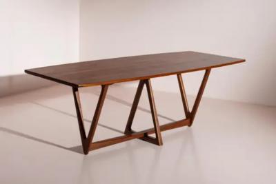 A solid teak Italian mid century dining table 1950s