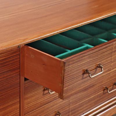 A stunning Mid Century Modern zebra wood sideboard C 1950 