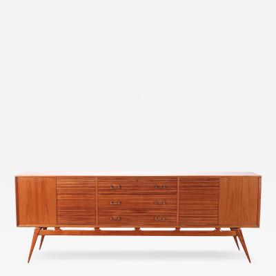 A stunning Mid Century Modern zebra wood sideboard C 1950 