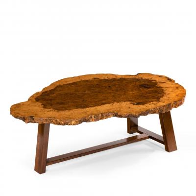 A stylish polished coffee table