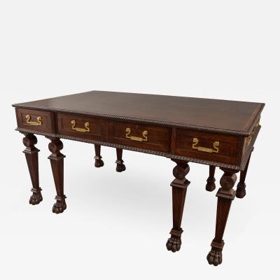 A superb and rare English mahogany writing table 