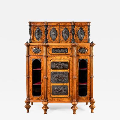 A superb quality burr walnut antique cabinet