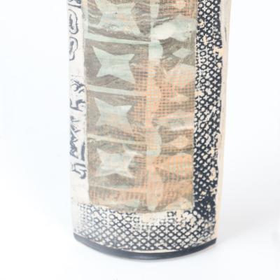 A tall ceramic vase by Anette Wandrer Germany c 2000