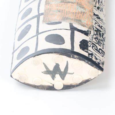 A tall ceramic vase by Anette Wandrer Germany c 2000