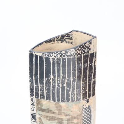 A tall ceramic vase by Anette Wandrer Germany c 2000