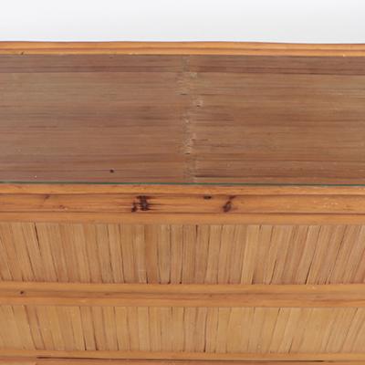 A three drawer rattan dresser from the Phillipines Circa 1970