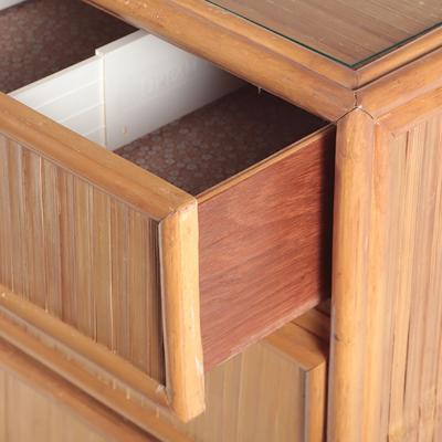 A three drawer rattan dresser from the Phillipines Circa 1970