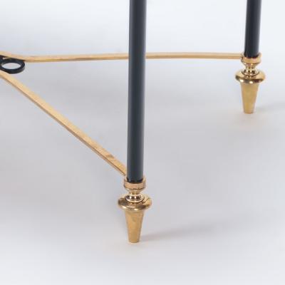 A two tone bronze coffee table with black stone Circa 1945