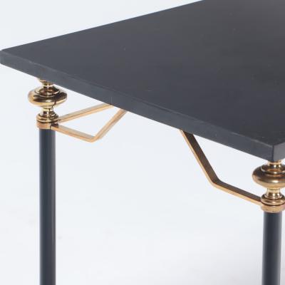 A two tone bronze coffee table with black stone Circa 1945