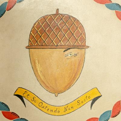 A unusual screen with United States Naval Insignia of Presidential interest