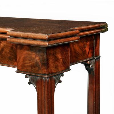 A very fine pair of George III mahogany concertina action card tables
