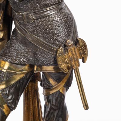 A very fine pair of mid Victorian parcel gilt bronze oil lamps by Hinks