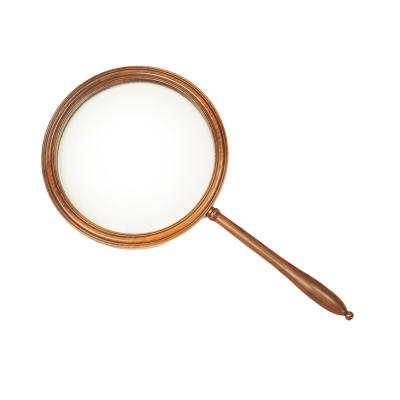 A very large George III rosewood gallery magnifying glass