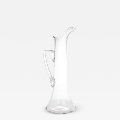 A very large fine English glass water ewer or decanter