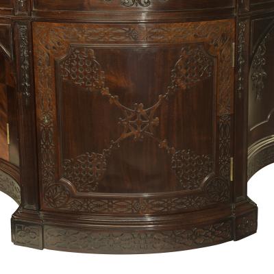 A very large mahogany centrepiece partners desk in the Chippendale style
