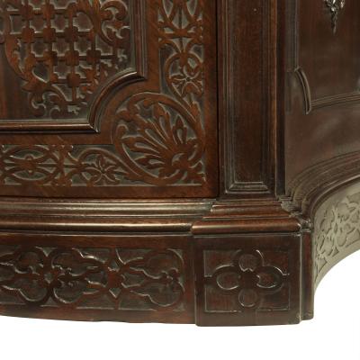 A very large mahogany centrepiece partners desk in the Chippendale style