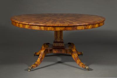 A very rare large regency laburnum center or breakfast table