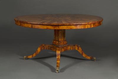 A very rare large regency laburnum center or breakfast table