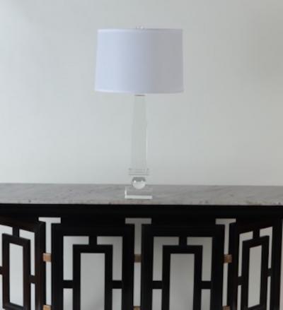 A vintage modern lucite table lamp French C 1980