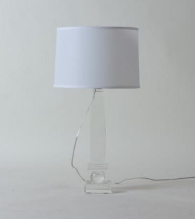 A vintage modern lucite table lamp French C 1980