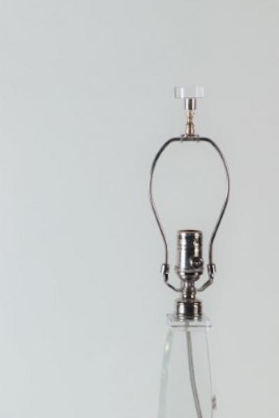 A vintage modern lucite table lamp French C 1980