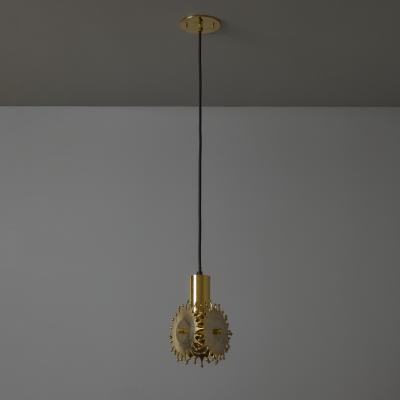 AB Armaturhantverk 1960s Sculptural Brass Pendant Lamp by Armatur Hantverk Tibro Sweden