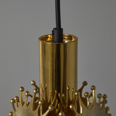 AB Armaturhantverk 1960s Sculptural Brass Pendant Lamp by Armatur Hantverk Tibro Sweden