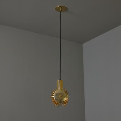 AB Armaturhantverk 1960s Sculptural Brass Pendant Lamp by Armatur Hantverk Tibro Sweden