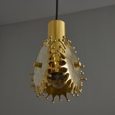 AB Armaturhantverk 1960s Sculptural Brass Pendant Lamp by Armatur Hantverk Tibro Sweden