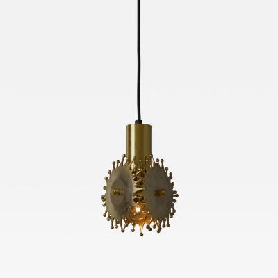 AB Armaturhantverk 1960s Sculptural Brass Pendant Lamp by Armatur Hantverk Tibro Sweden