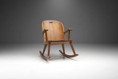 AB by M belfabrik Pine Rocking Chair Sweden 1940s