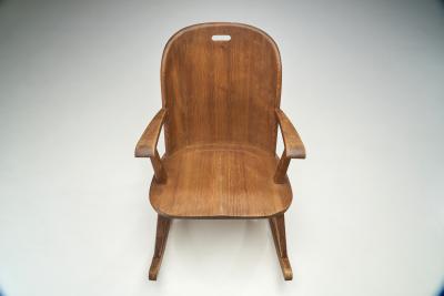 AB by M belfabrik Pine Rocking Chair Sweden 1940s